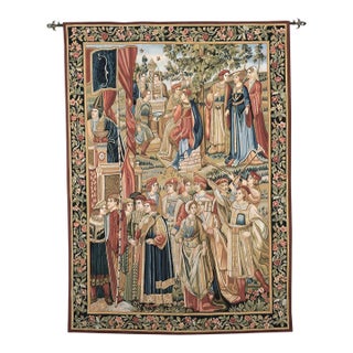 Medieval Trumpeters Handwoven Tapestry - 170 X 122 Cm (5'7" X 4'0") - Requires Rod Size 3 For Sale