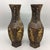 Pair of Chinese Gilt Bronze Hexagonal Vases With Phoenix & Peony Motif For Sale - Image 4 of 8