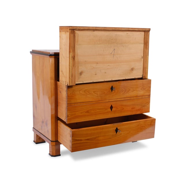 Biedermeier Chest of Drawers in Cherrywood, 1820 For Sale - Image 13 of 14