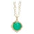 Syna Yellow Gold Chrysoprase Pendant with Diamonds For Sale