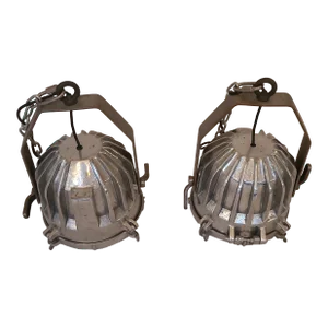 Vintage Ship Light Pendants - Set of 2
