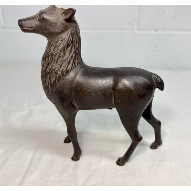 1900 - 1909 Large Antique Early 1900's a.c. Williams Cast Iron Stag Deer Still Coin Bank For Sale - Image 5 of 12