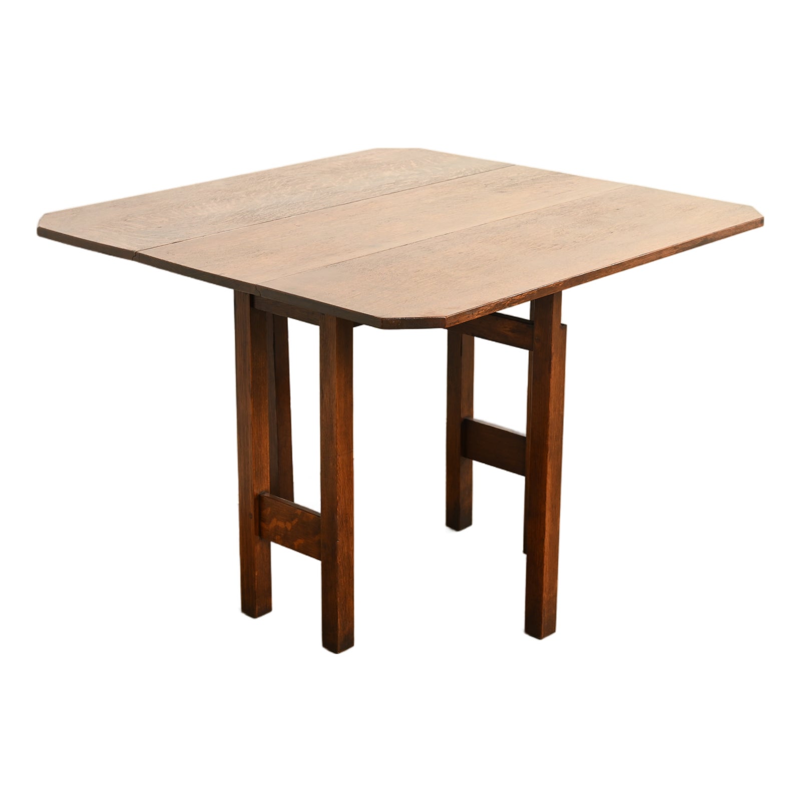 Gustav Stickley Mission Oak Arts & Crafts Drop Leaf Dining Table, Circa ...