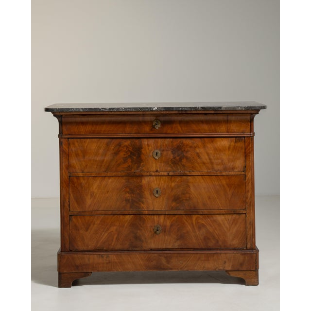 19th Century Biedermeier Chest of Drawers with Marble Top For Sale - Image 13 of 16