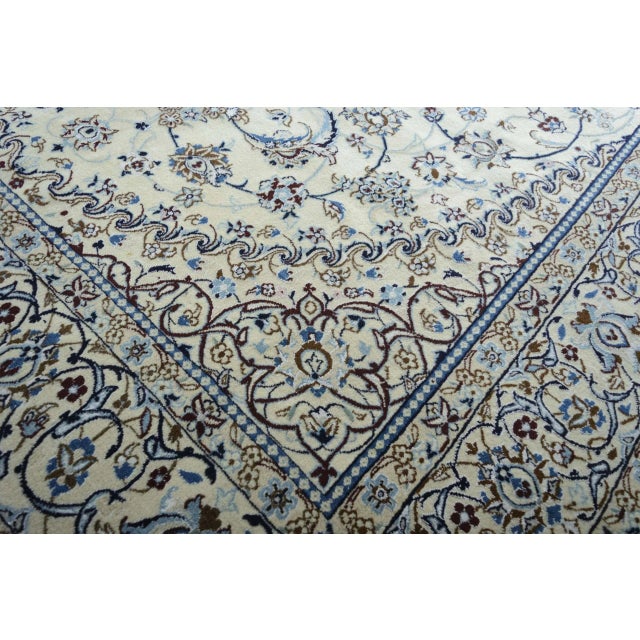 Textile Fine Oriental Rug with Silk Content and Classic Medallion For Sale - Image 7 of 12