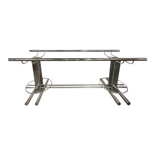 1960s Italian Modern Chrome Dining Table Base Designed by Romeo Rega For Sale