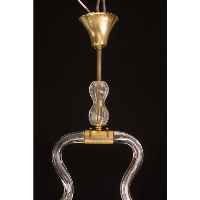 Barovier & Toso Transparent Murano Glass Chandelier by Barovier E Toso, 1950s For Sale - Image 4 of 11