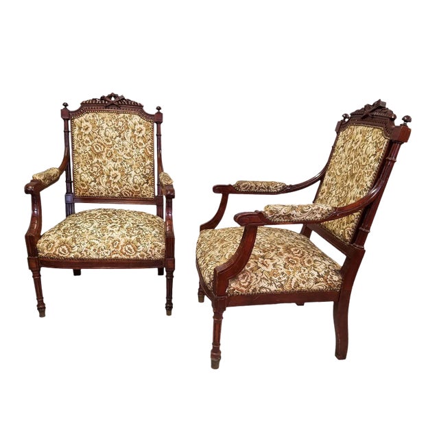 Circa 1910 French Louis XVI Style Armchairs - a Pair For Sale