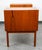 Mid Century Danish Modern Executive Desk Black Top Brass 5 Drawer File Denmark For Sale - Image 4 of 12