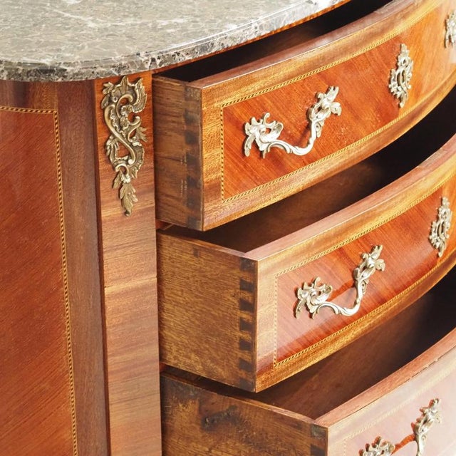 Antique French Chest of Drawers with Marble Top, 1800s For Sale - Image 4 of 17