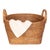 Brown Saboga Home Round Basket with Hoop Handles in Honey Brown - 16.5" For Sale - Image 8 of 9