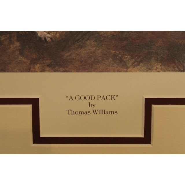 1980s Thomas Williams 'A Good Pack' Limited Edition Signed Fox Hunt Print For Sale - Image 5 of 13