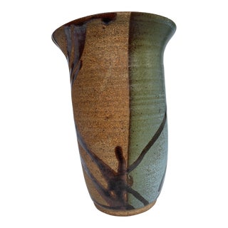 Late 20th Century Blue Mountain Pottery Vase For Sale
