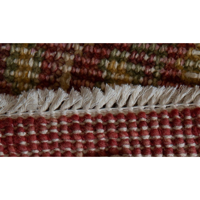 Traditional 10x14 Celia Oushak Rust Traditional Floral Hand Knotted Wool Carpet Rug For Sale - Image 3 of 6