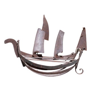 Large Galleon in Iron, 20th Century For Sale