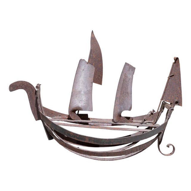 Large Galleon in Iron, 20th Century For Sale