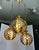 Trio (3) Mid-Century Hollywood Regency Pierced Brass Cluster Pendant Chandelier $4,500 For Sale - Image 11 of 18