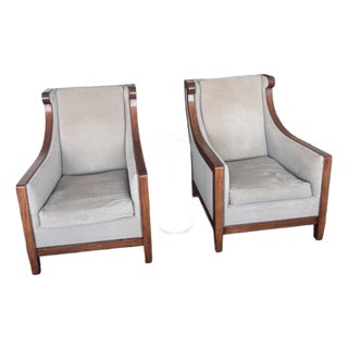 Late 20th Century Pair of Dessin Fournir London Club Chairs For Sale