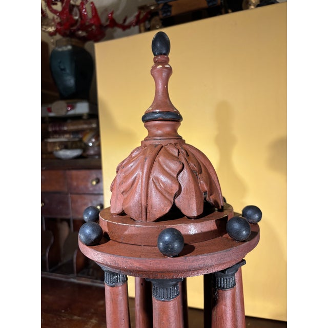 Terra Cotta Handcrafted Rotunda Grand Tour Architectural Capriccio Model Miniature in Italian Neo-Classical Manner For Sale - Image 8 of 12
