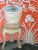 36"x108" Hand-Painted Silk Chinoiserie Wallpaper Panel in Orange Red on Sale For Sale - Image 6 of 7