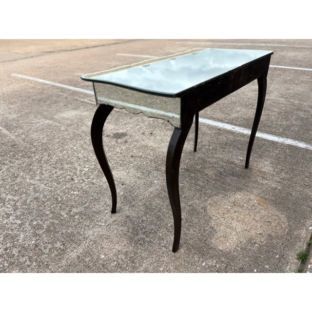1930s French Art Deco Mirrored Console Table For Sale - Image 11 of 14
