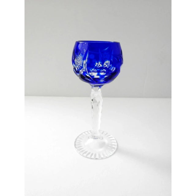 Vintage Lausitzer Colored Crystal Cordial Liquor Shot Glasses Germany - Set of 6 For Sale In San Francisco - Image 6 of 10