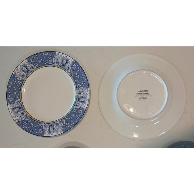 Sky Blue and Yellow Chinoiserie Wall Plate Curation-Set of 9 For Sale In Palm Springs - Image 6 of 8