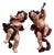 Musical Angels in Carved and Polychromed Wood by Arte Granda, Set of 2 For Sale