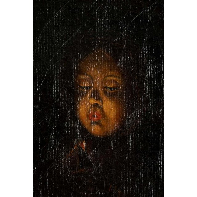 Chiaroscuro Portrait, 19th Century, Oil on Canvas For Sale - Image 3 of 6