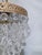 Vintage Filigree Floral Brass Rim With French Pendalogue Crystal Chandelier For Sale In New York - Image 6 of 8