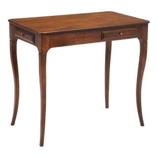 Petite Writing Desk Games Console Dressing Table Cabriole Leg Distressed Finish Italian French For Sale