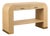 1970s Modern Waterfall Grasscloth Wrapped Console Table or Desk - Springer Style For Sale