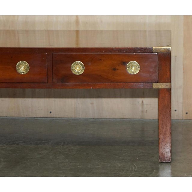 Burr Yew and Elm Military Campaign Coffee Table For Sale - Image 5 of 18
