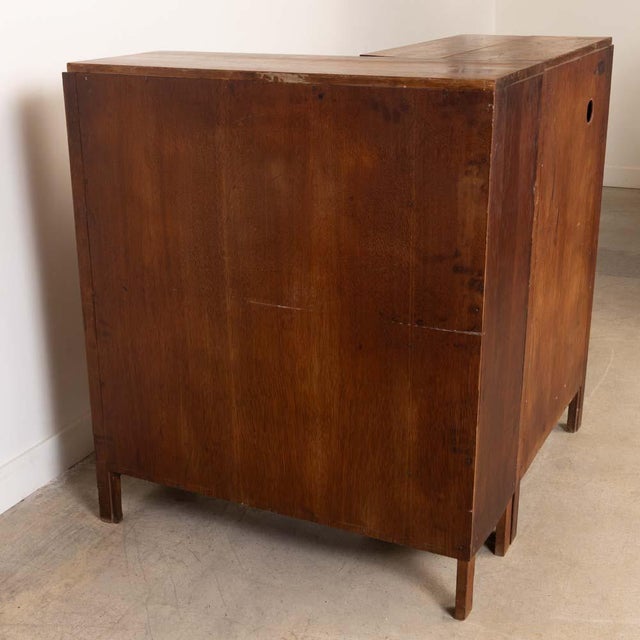 1940s French Carved Wood Corner Cabinet by Charles Dudouyt, Attributed For Sale - Image 15 of 15