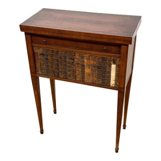 French Louis XVI Style Faux Book Side Table, Early 20th Century For Sale