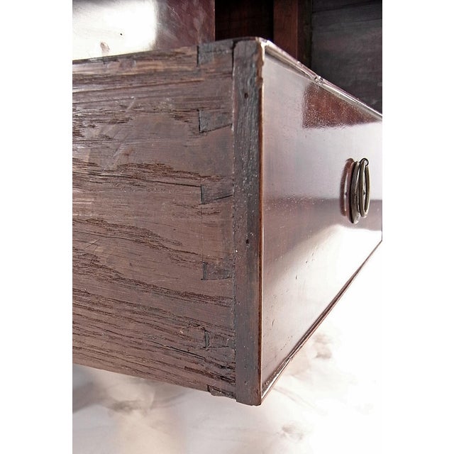 English Cylinder Secretaire in Polished Mahogany, 1890s For Sale - Image 13 of 18