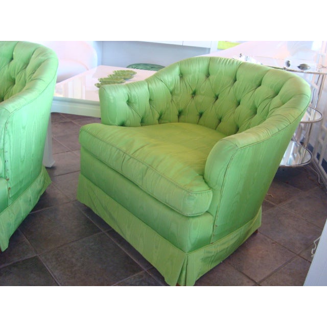 Tufted Salon Chairs A Pair Chairish