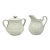 1989 Vintage English Americana Wedgwood for Ralph Lauren Le Blanc Claire Creamer & Covered Sugar For Sale