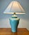 Mid Century Modern Celedon Crackle Glaze Ginger Jar Table Lamp For Sale - Image 10 of 11