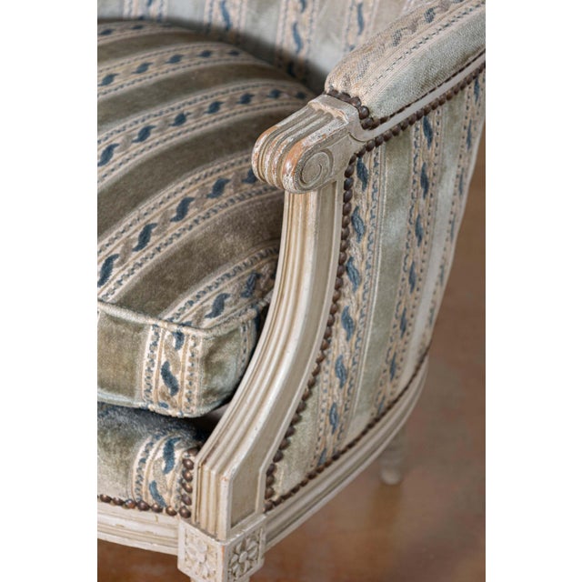 Pair of 20th Century French Bergeres For Sale - Image 10 of 11