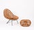 Rattan Chairs, Pouf and Mirror attributed to Janine Abraham & Dirk Jan Rol, 1960s, Set of 4 For Sale - Image 3 of 18