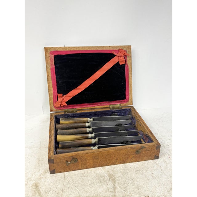 Antique Oak and Brass Knife Case, 1920s For Sale - Image 3 of 8