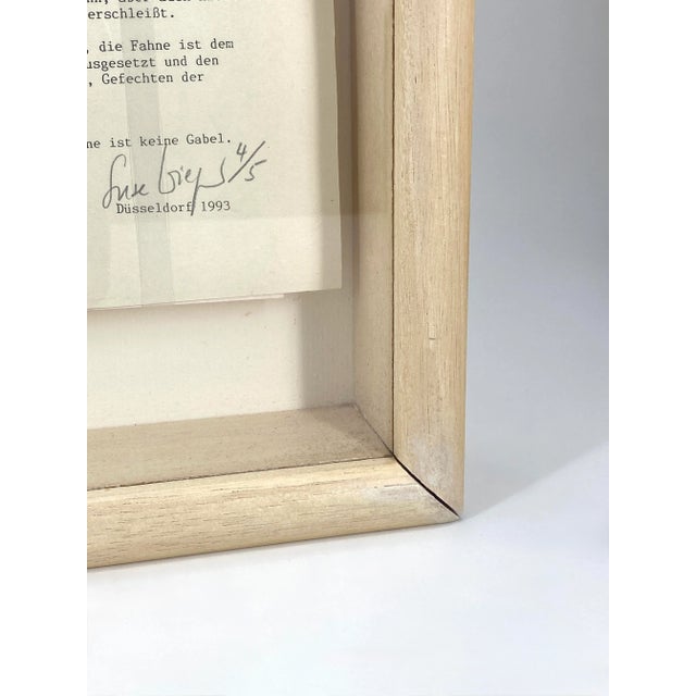 Suse Wiegand, A Flag Is Not a Fork, 1993, Mixed Media For Sale - Image 13 of 18