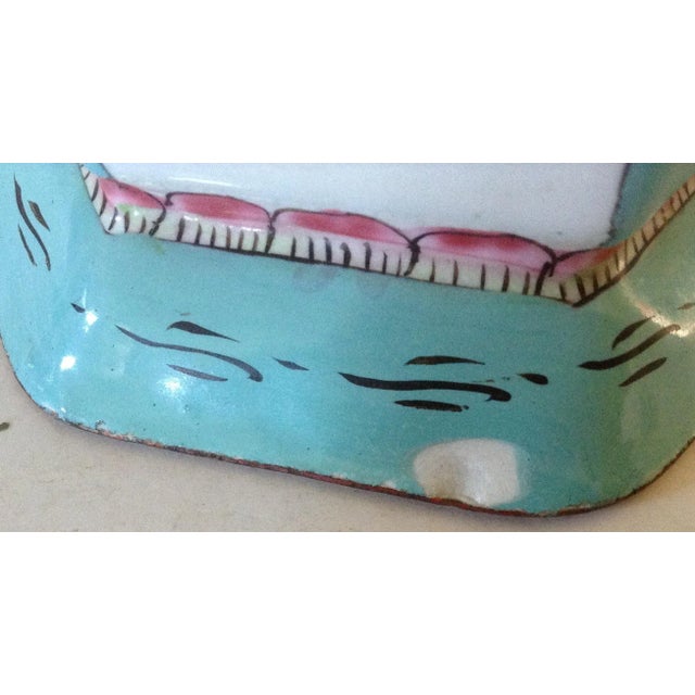 Vintage Chinese Enameled Vase For Sale - Image 4 of 4