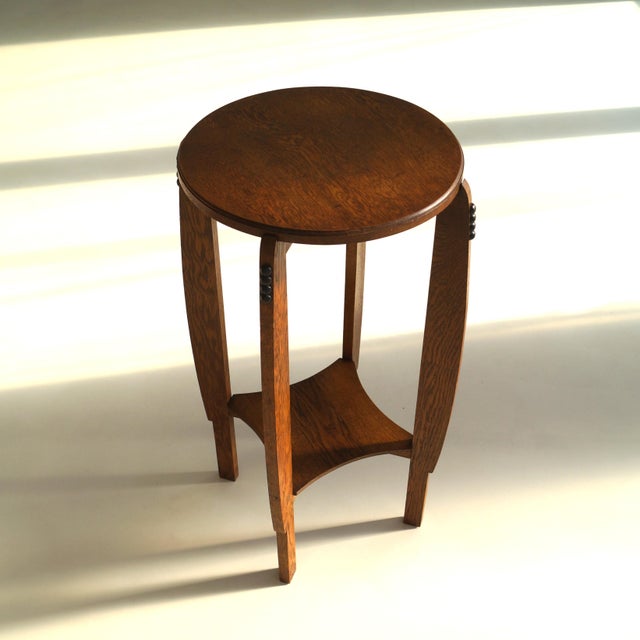 Dutch Art Deco Amsterdam School Pedestal Table, 1920s For Sale - Image 18 of 18