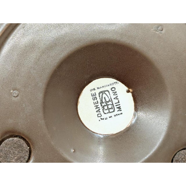 Small Brown Ceramic Barbados Ashtray by Angelo Mangiarotti for Danese, 1964 For Sale - Image 3 of 7