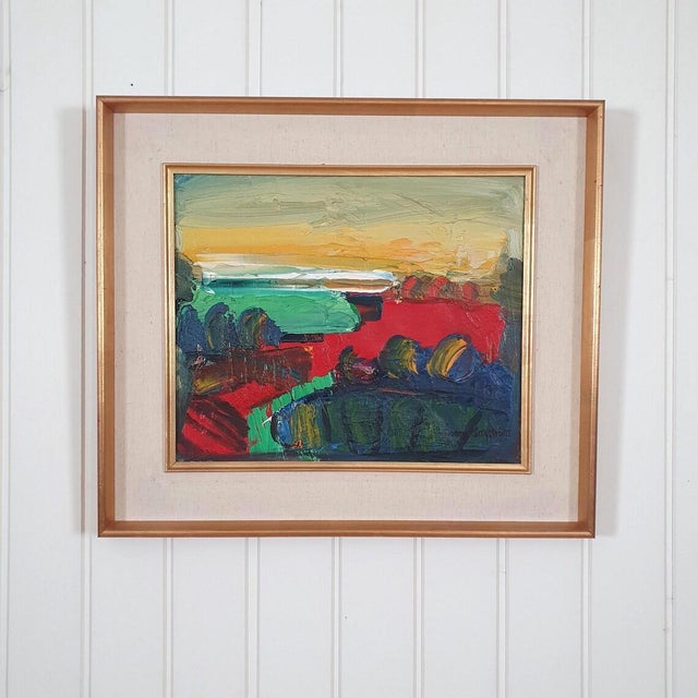 Jonne Bergström, Landscape by the Atelier, 1960s, Oil on Canvas For Sale - Image 13 of 18