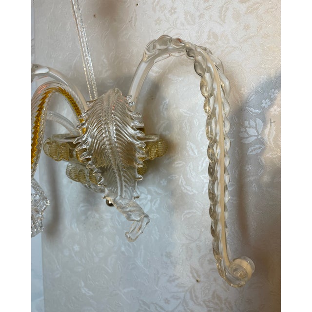 Murano Sconces in the style of Barovier & Toso, 1980s, Set of 2 For Sale - Image 9 of 15