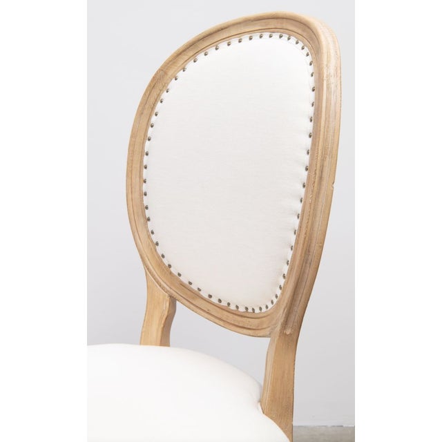 White Late 20th Century Oval Back Louis XVI Side Chair For Sale - Image 8 of 8