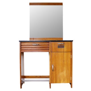 Antique Art Deco Doctor's Cabinet with Mirror For Sale